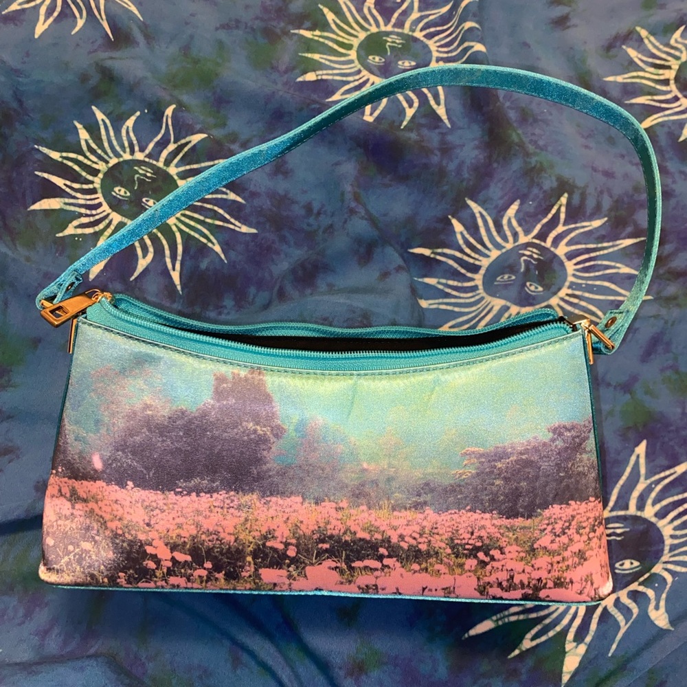 Landscape print shoulder bag
